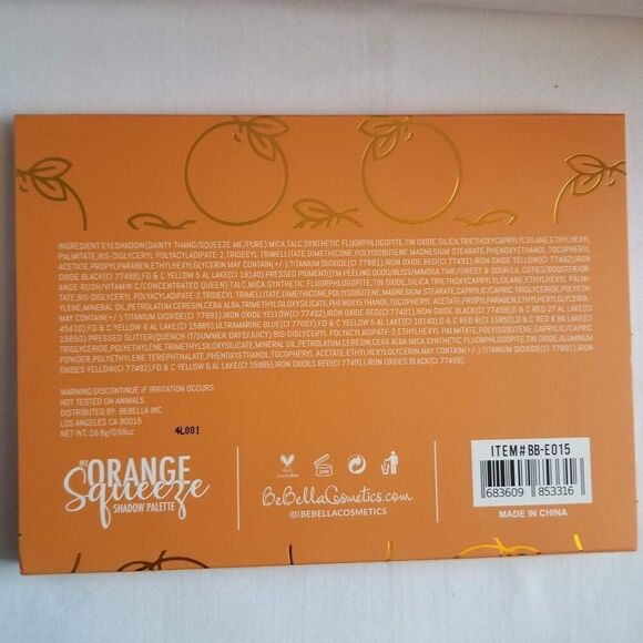 Be Bella Cosmetics - Orange Squeeze Eyeshadow Palette - Picture 2 of 11